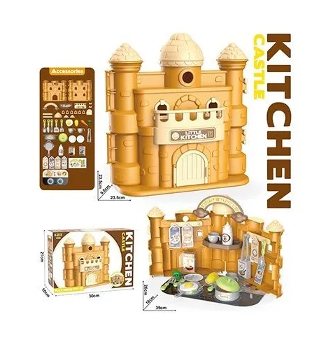 45Pcs Little Castle Kitchen Pretend Play House Set