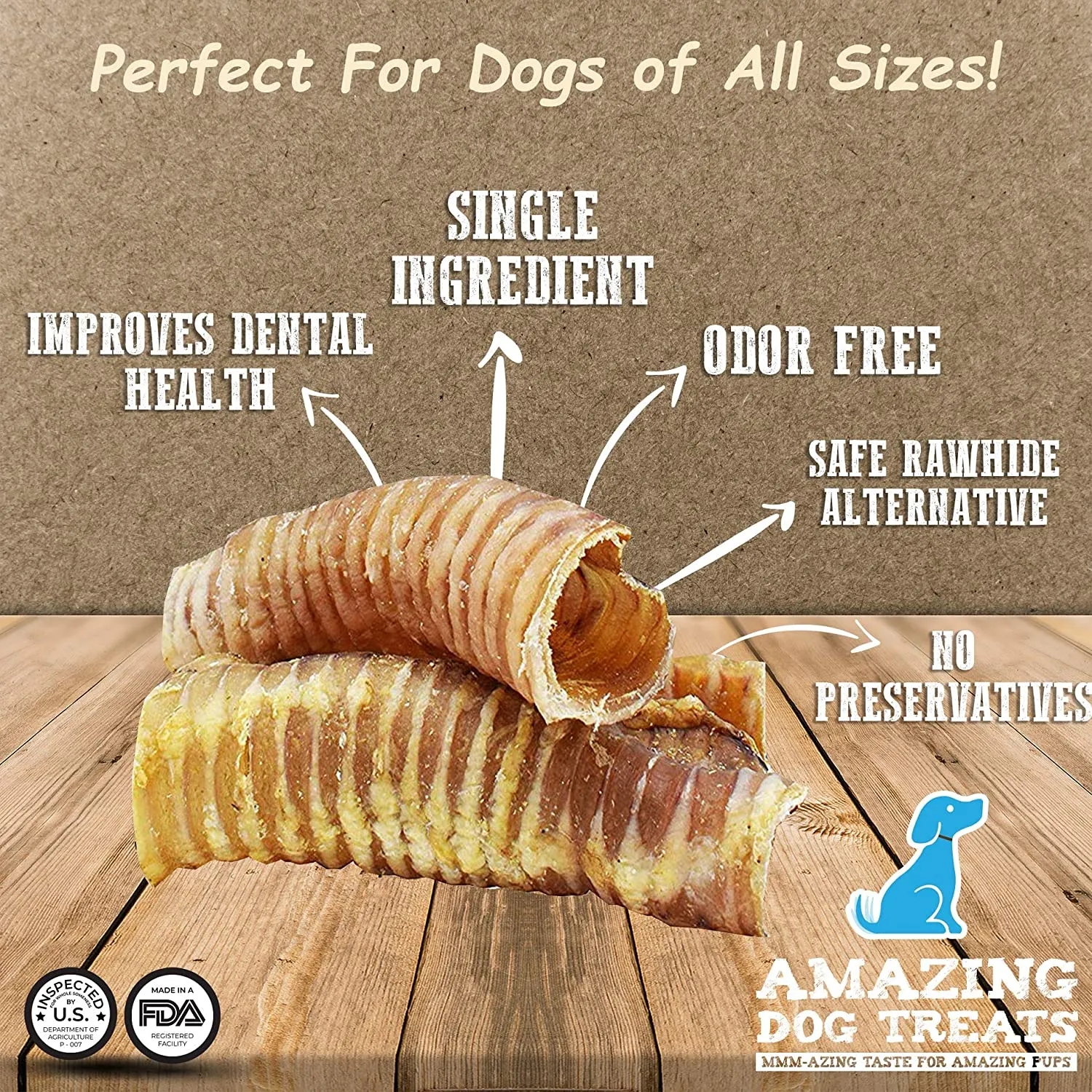 6" Beef Trachea Chews