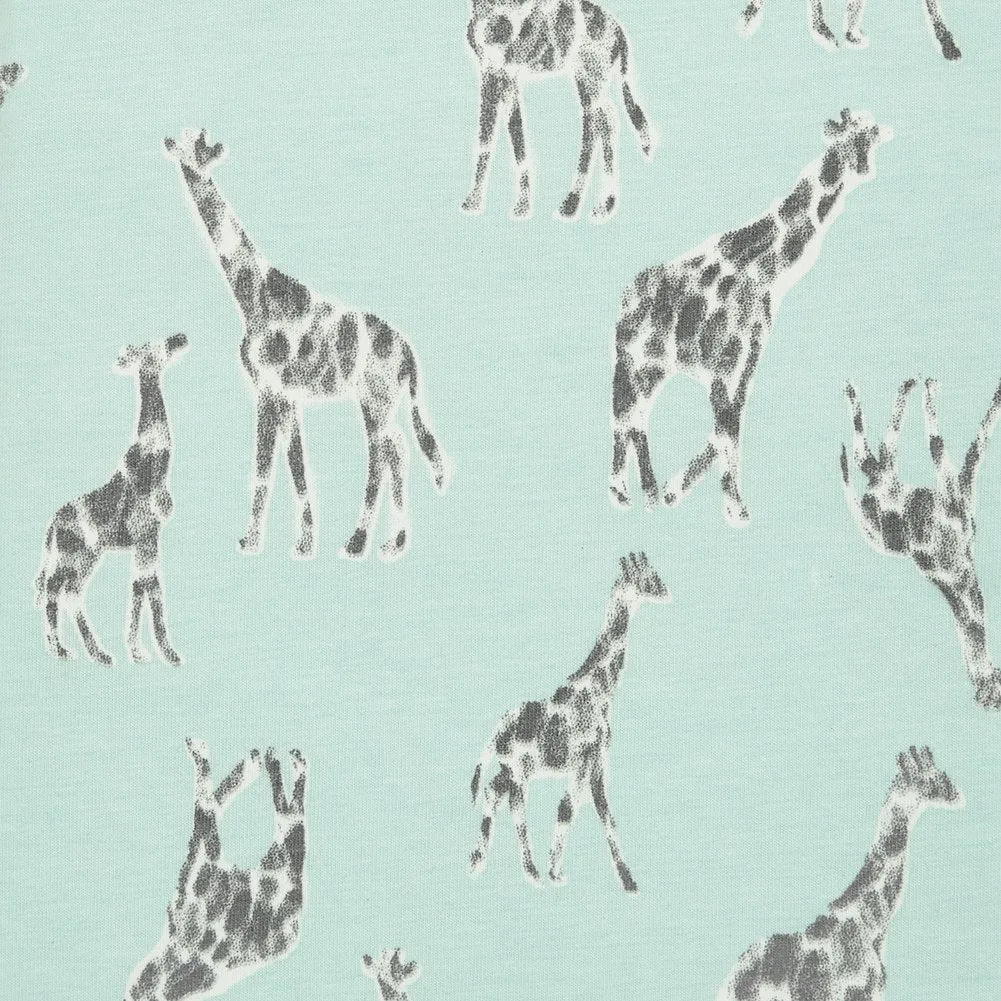Aden   Anais Comfort Knit Swaddle Blanket - Jade Giraffes