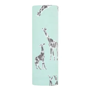 Aden   Anais Comfort Knit Swaddle Blanket - Jade Giraffes