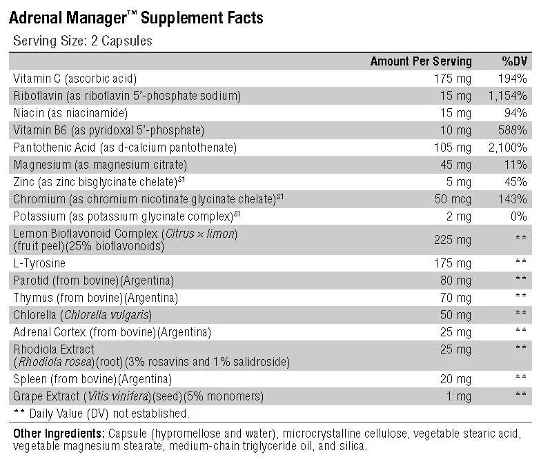Adrenal Manager by Xymogen