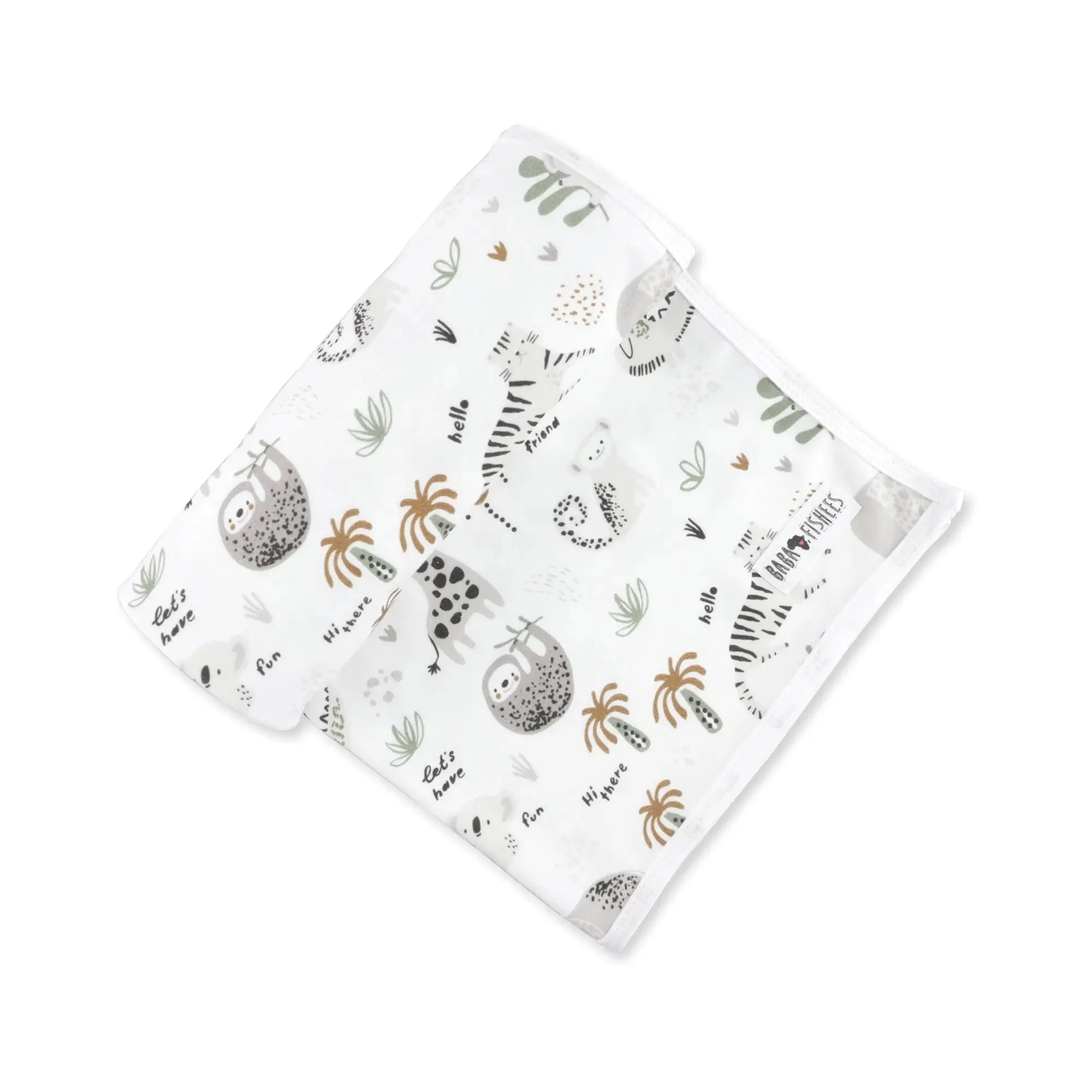 BABY BLANKET - HI THERE WHITE