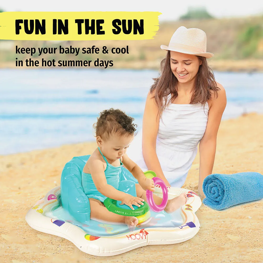 Baby Splash Mat with Back Support & Ring Holder