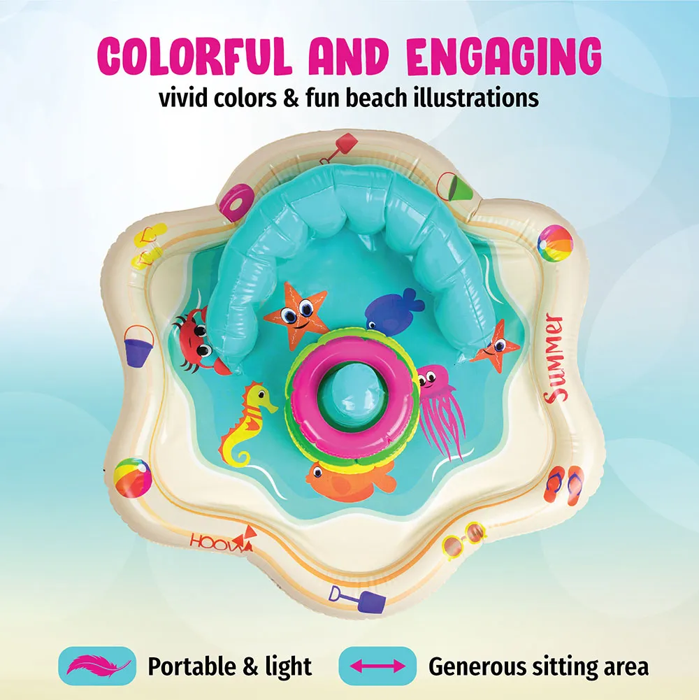 Baby Splash Mat with Back Support & Ring Holder
