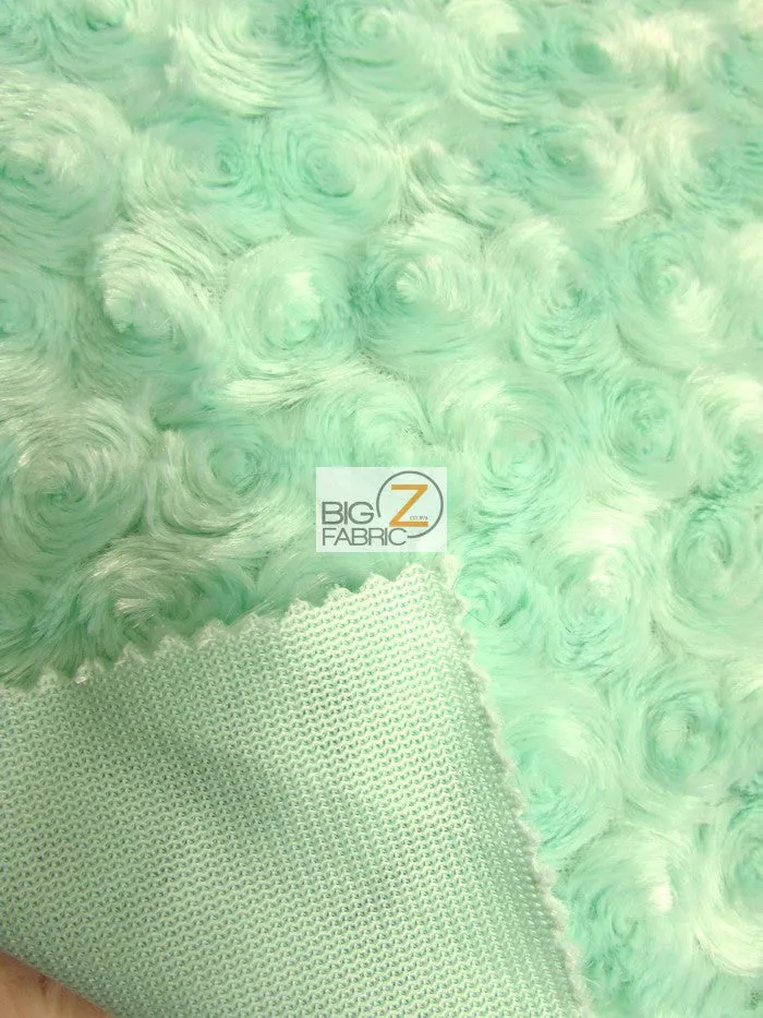 Banana Minky Rose/Rosette Floral Baby Soft Fabric / Sold By The Yard (Second Quality Goods)