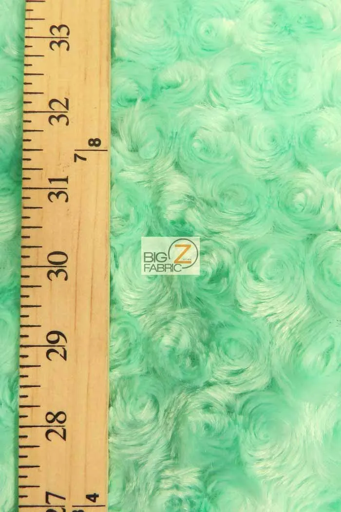 Banana Minky Rose/Rosette Floral Baby Soft Fabric / Sold By The Yard (Second Quality Goods)
