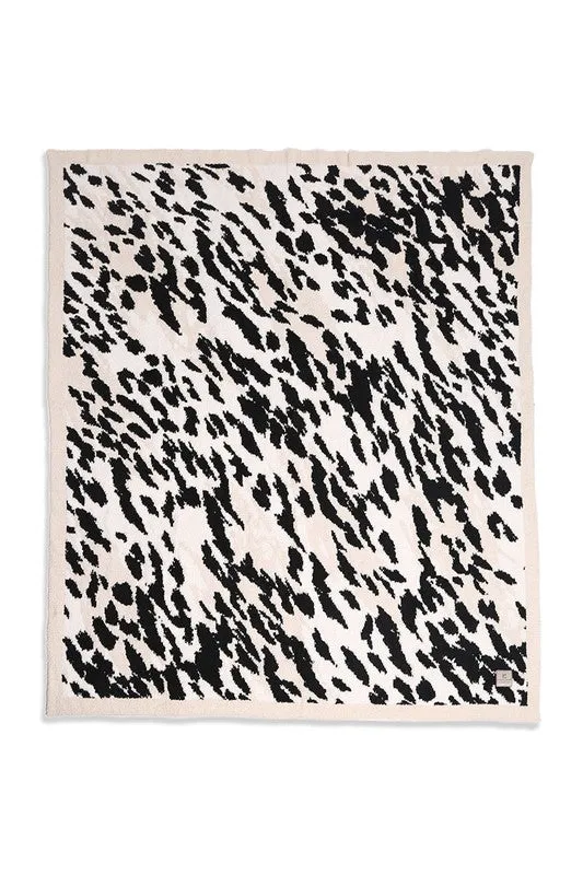 Beige Cheetah Print Luxury Soft Throw Blanket