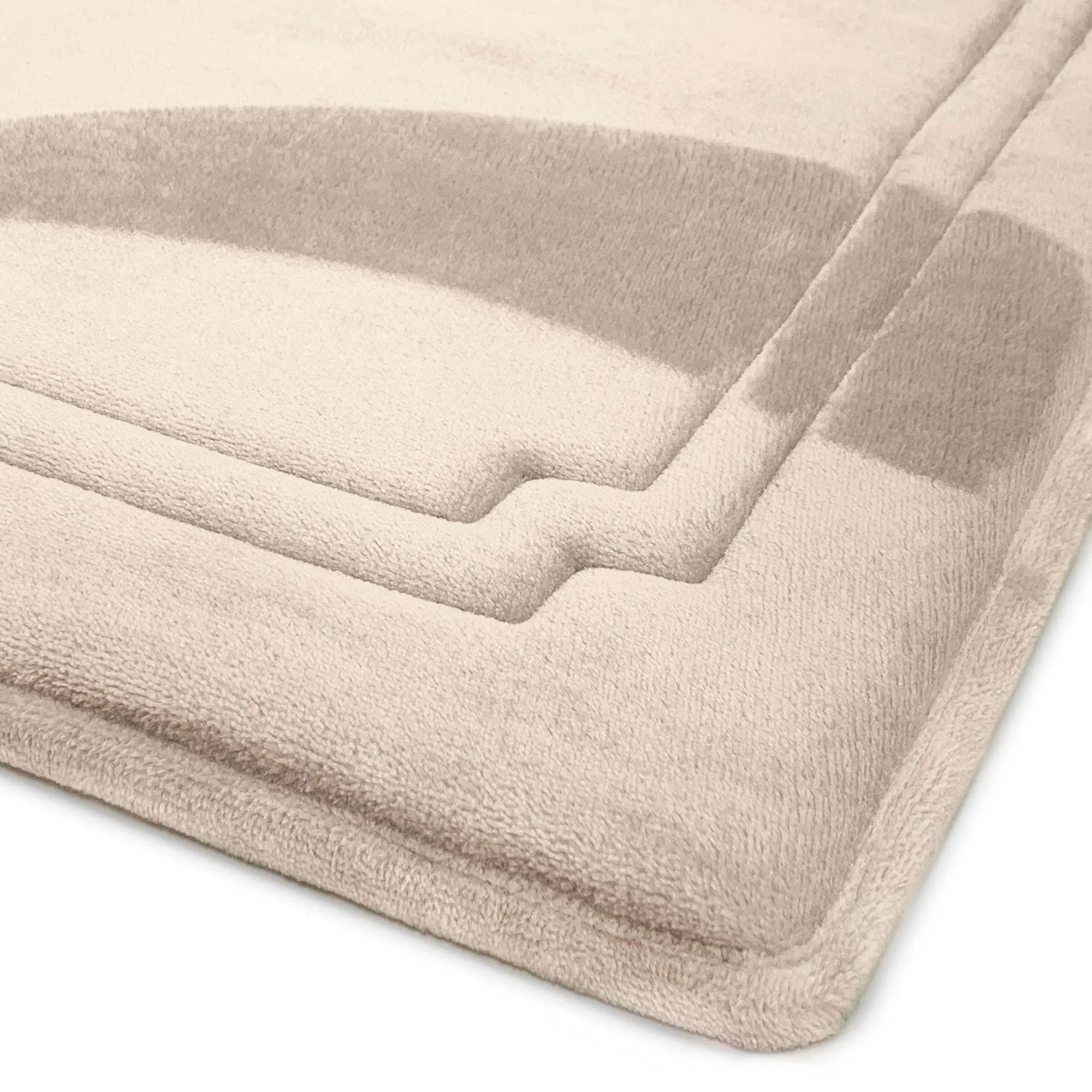 Better Homes & Garden Thick & Plush Charcoal Infused Memory Foam Bath Rug, 21x34 Papyrus Beige