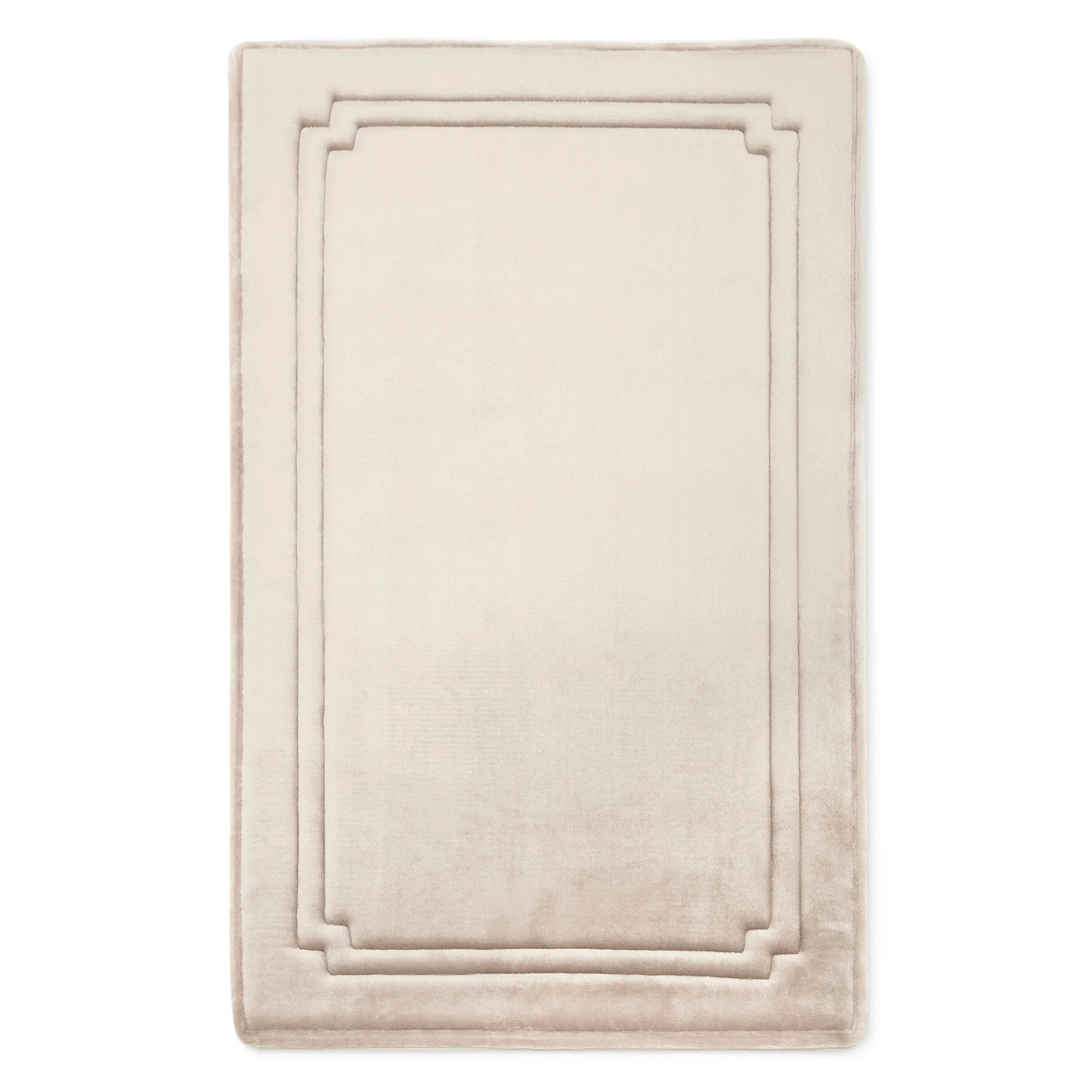 Better Homes & Garden Thick & Plush Charcoal Infused Memory Foam Bath Rug, 21x34 Papyrus Beige
