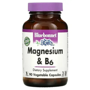 Bluebonnet, Magnesium Plus B-6, 90 Vegetable Capsules