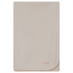 Bondoux Bebe Ivory Waffle Knit Blanket