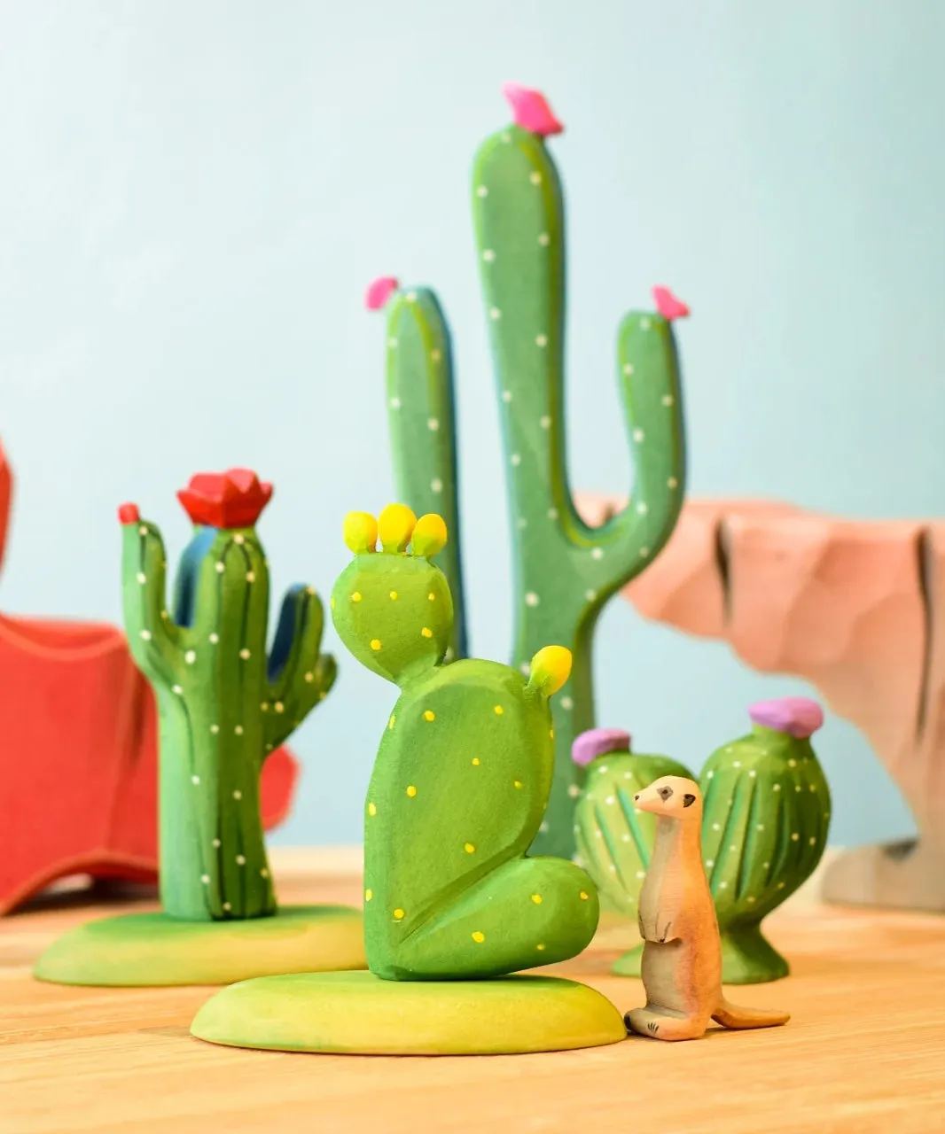 Bumbu Wooden Pin Cushion Cactus
