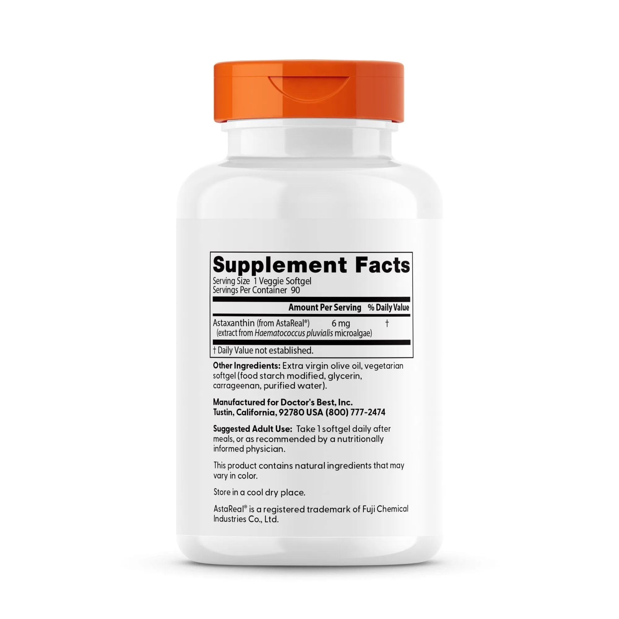 Doctors Best Astaxanthin with AstaPure 6 mg 90 Softgel