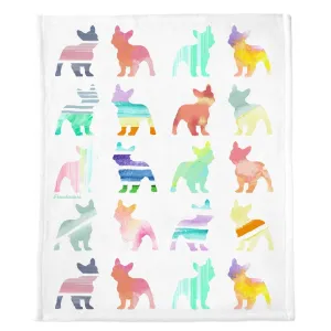 Frenchie Blanket | Frenchiestore | French Bulldogs in Watercolors