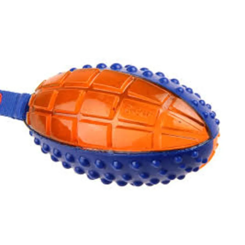 Gigwi Push To Mute Transparent Rugby Ball - Blue/Orange