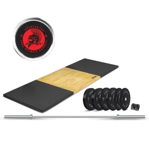 High Density Weightlifting Platform & Olympic Bar Set - CORTEX