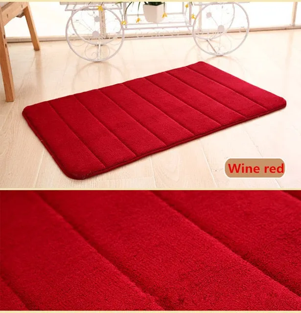 HOT SALE 60 X 40 Cm Bathroom Bath Mat Water Absorption Rug Foam Rug Memory Foam Bath Mat Set Kitchen Door Floor