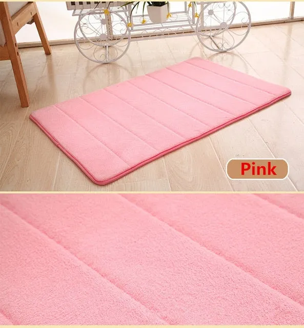 HOT SALE 60 X 40 Cm Bathroom Bath Mat Water Absorption Rug Foam Rug Memory Foam Bath Mat Set Kitchen Door Floor