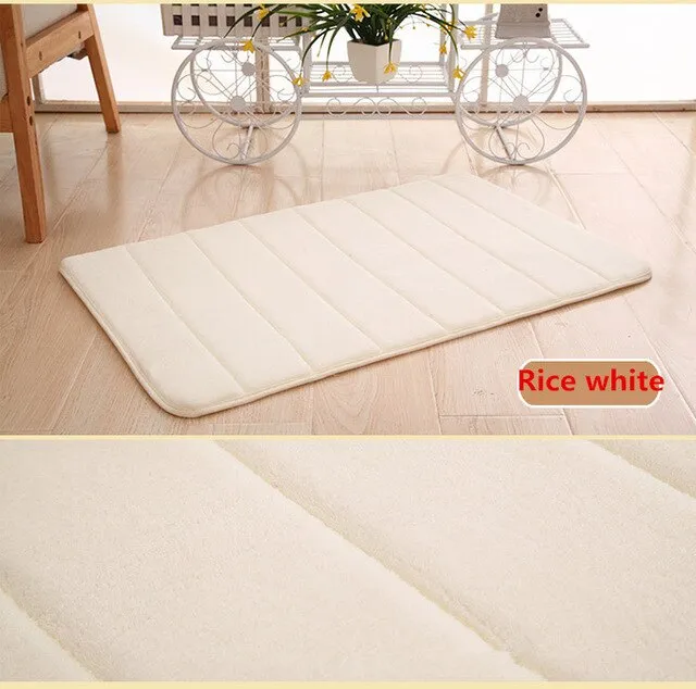 HOT SALE 60 X 40 Cm Bathroom Bath Mat Water Absorption Rug Foam Rug Memory Foam Bath Mat Set Kitchen Door Floor