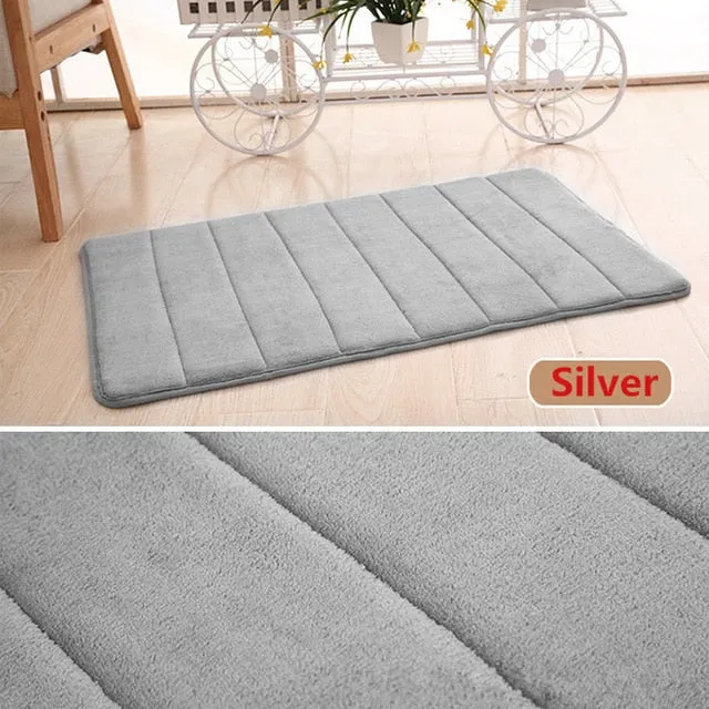 HOT SALE 60 X 40 Cm Bathroom Bath Mat Water Absorption Rug Foam Rug Memory Foam Bath Mat Set Kitchen Door Floor
