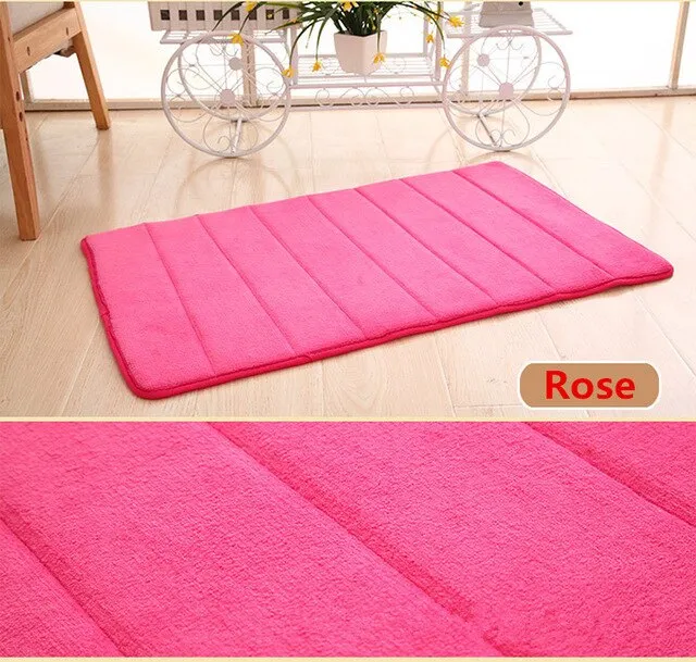 HOT SALE 60 X 40 Cm Bathroom Bath Mat Water Absorption Rug Foam Rug Memory Foam Bath Mat Set Kitchen Door Floor