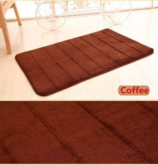 HOT SALE 60 X 40 Cm Bathroom Bath Mat Water Absorption Rug Foam Rug Memory Foam Bath Mat Set Kitchen Door Floor