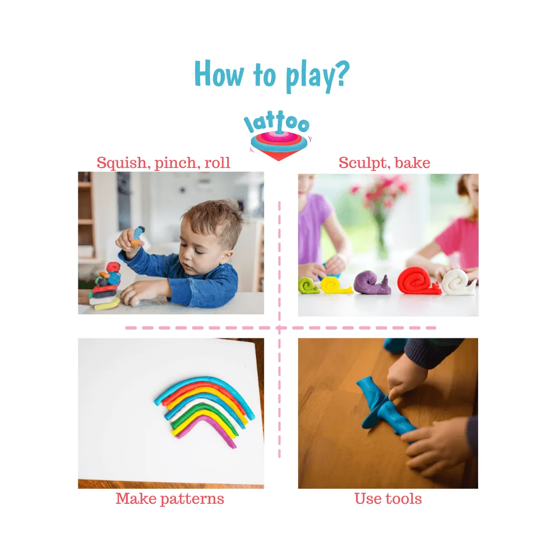 LattooLand Clay Dough - Set of 8 Colors