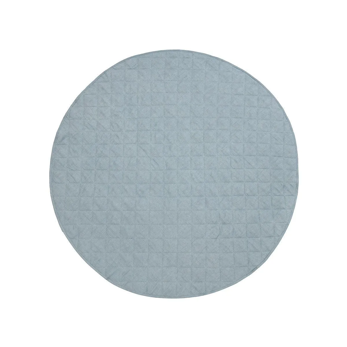 Little Gem Round Linen Cotton Baby Play Mat Capri 130cm Diameter
