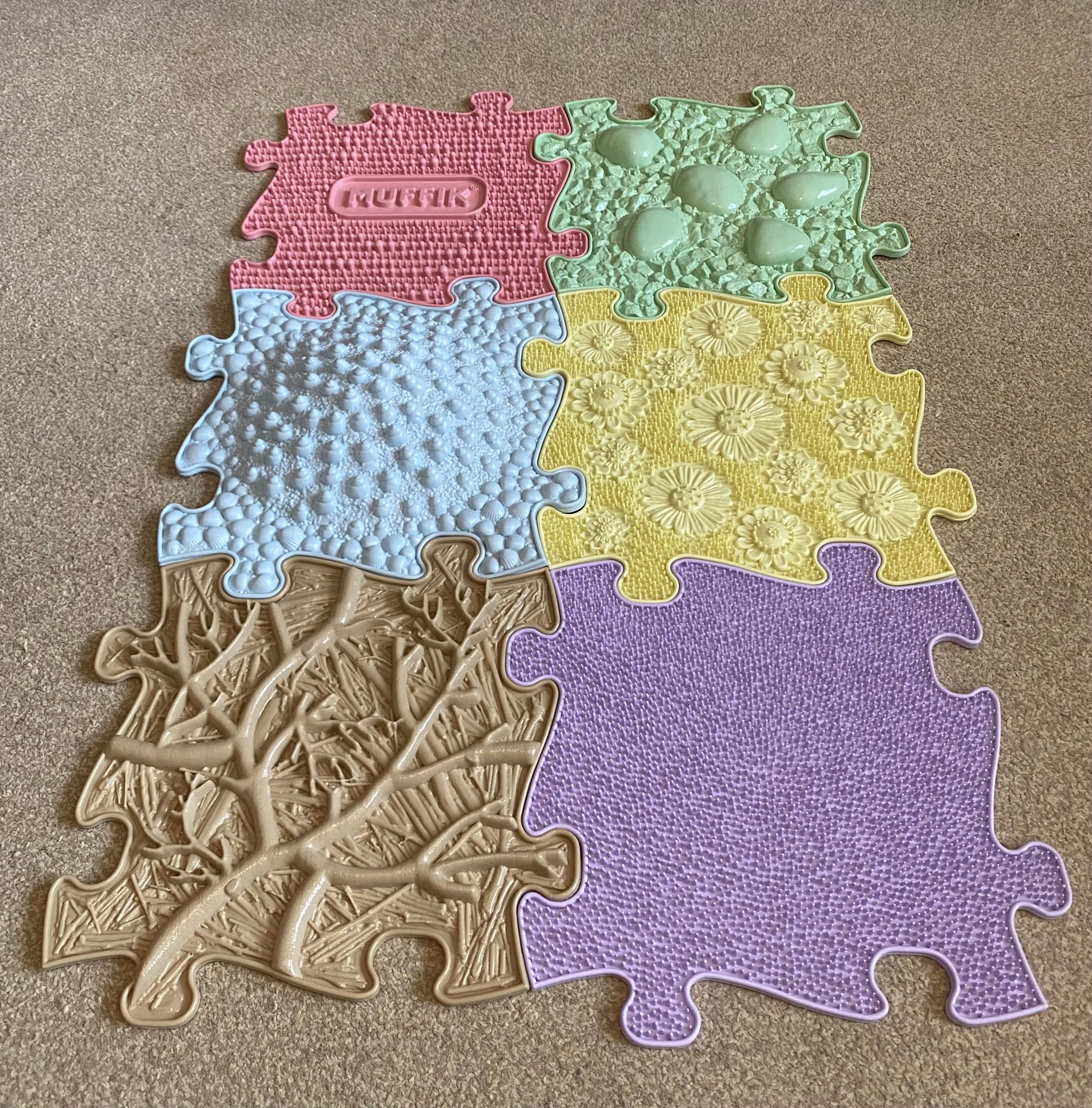 Muffik Baby Pastel Sensory Play Mat Set