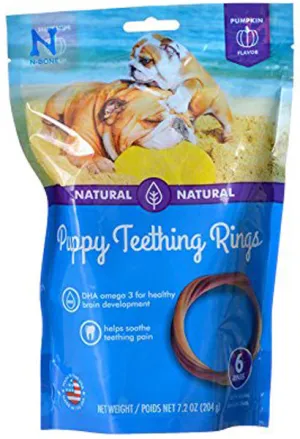N-BONE - Puppy Teething Ring Pumpkin Flavor - 6 Pack