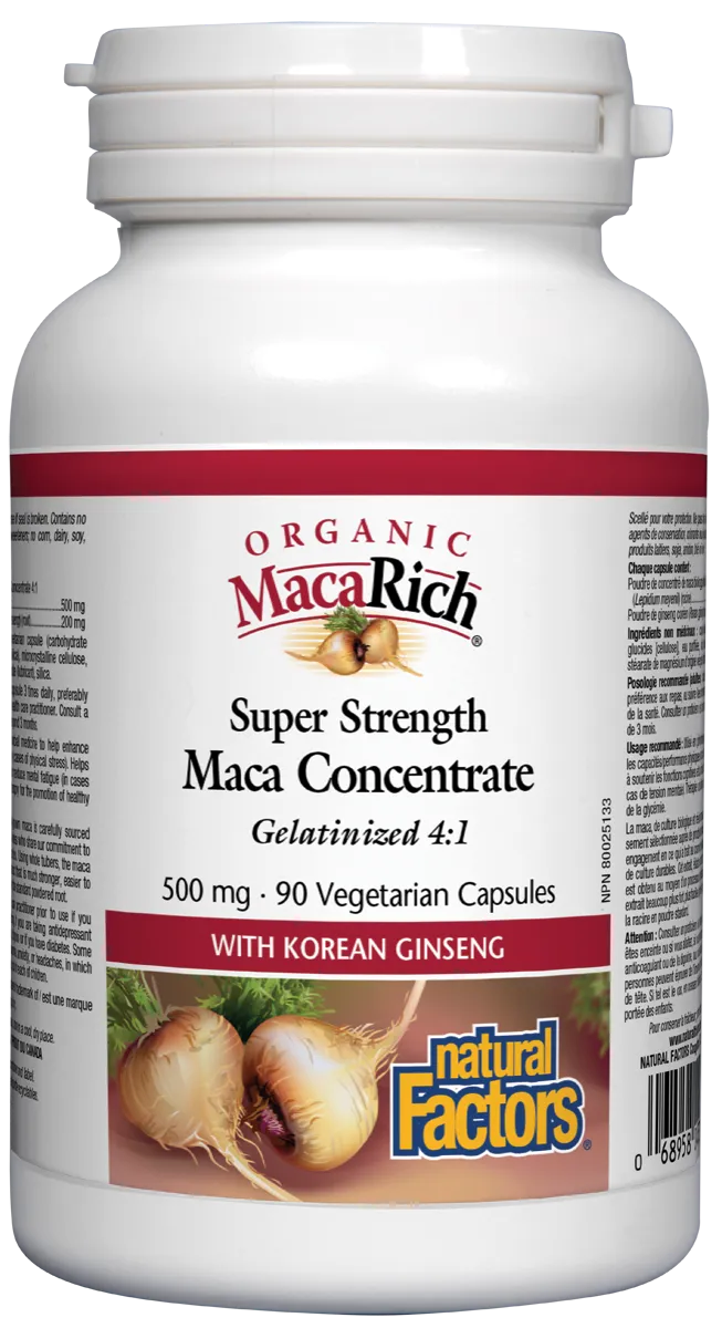 Natural Factors Organic MacaRich (500mg) (90 VCaps)