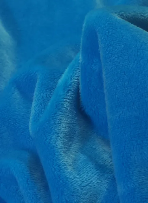 Neon Blue Minky Solid Baby Soft Fabric / 15 Yard Bolt / Free Shipping