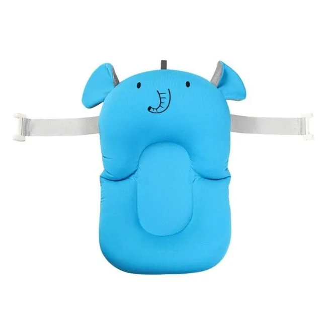 Newborn Safety Security Bath Support Baby Non-Slip Bathtub Mat Shower Bath Tub Pad Cartoon Portable Cushion Foldable Soft Pillow