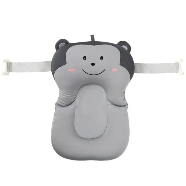 Newborn Safety Security Bath Support Baby Non-Slip Bathtub Mat Shower Bath Tub Pad Cartoon Portable Cushion Foldable Soft Pillow