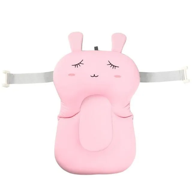 Newborn Safety Security Bath Support Baby Non-Slip Bathtub Mat Shower Bath Tub Pad Cartoon Portable Cushion Foldable Soft Pillow