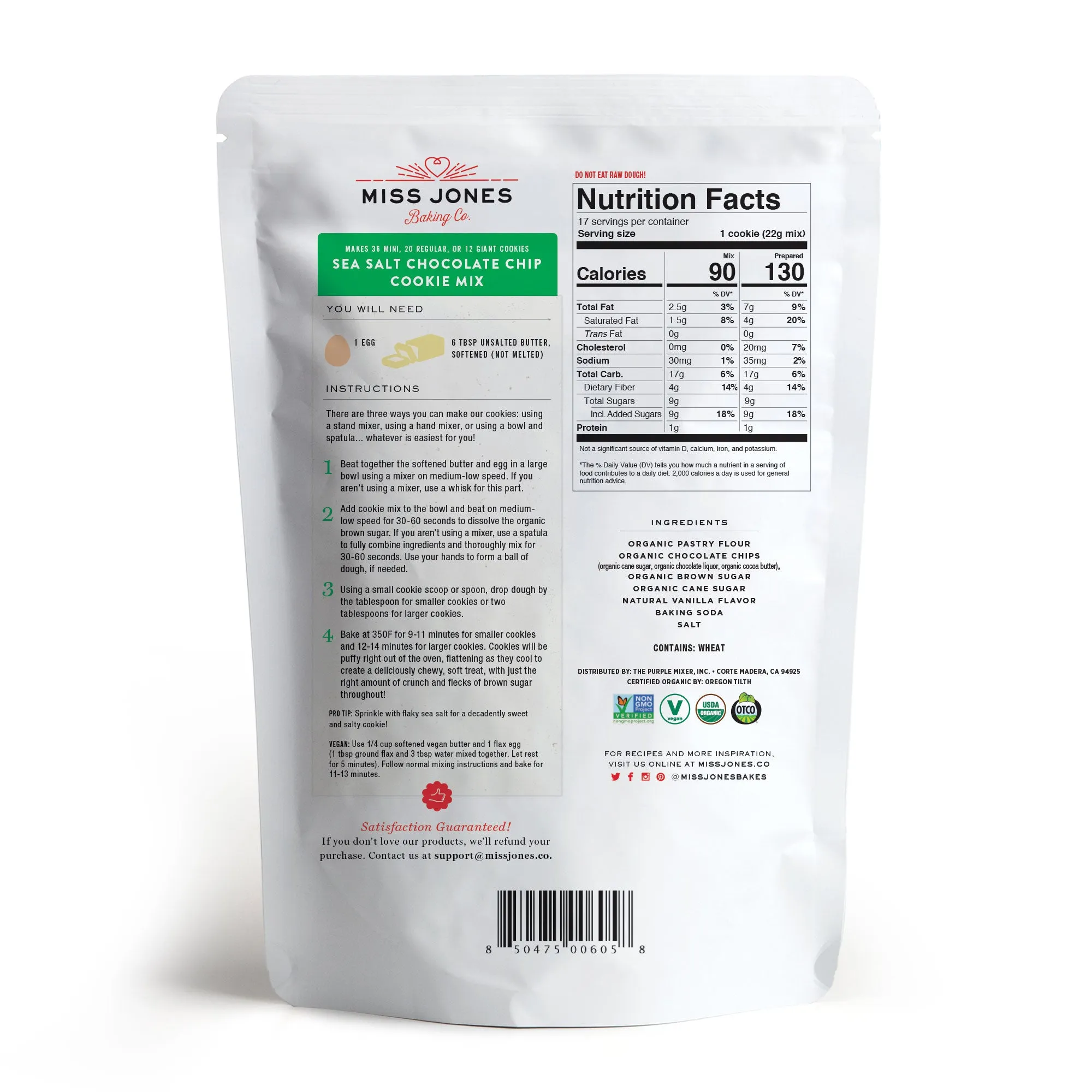 Organic Chocolate Chip Cookie Mix