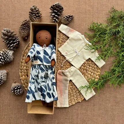 Play Set- Damini- Cotton Fabric Toy- Deep