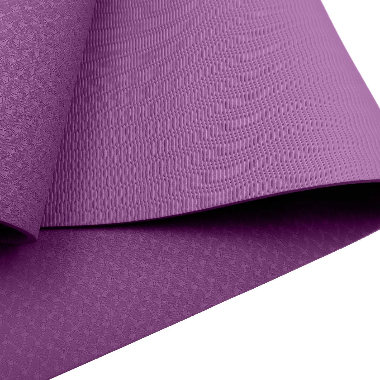 Powertrain TPE Yoga Pilates Exercise Mat 6mm - Purple