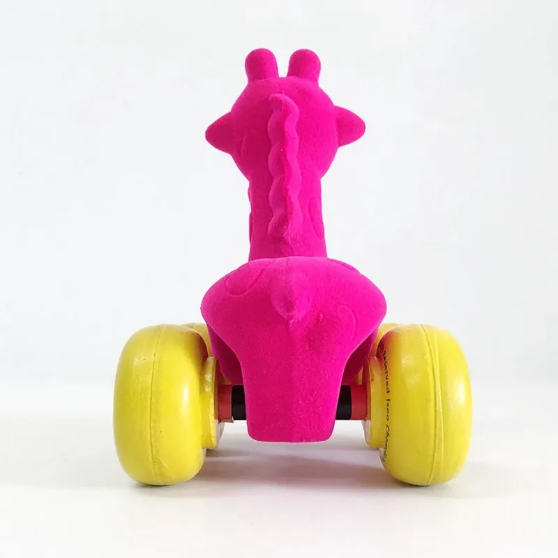 Rubabu Aniwheel Giraffe Large - Dark Pink (0 to 10 years)