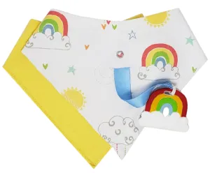 Silli Rainbow Bandana Bib Set with Rainbow Teether & Strap