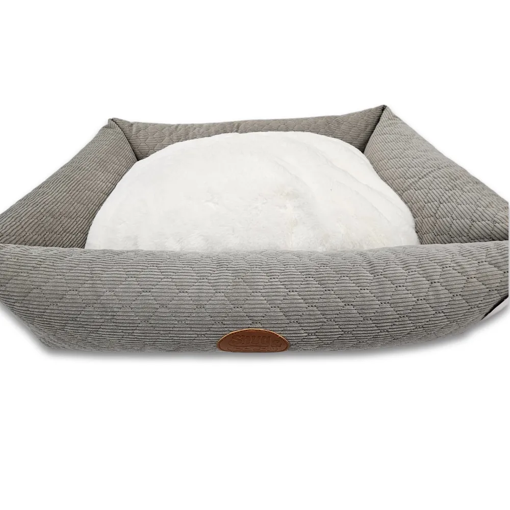 Snug & Cosy Bed - Lush Rectangle - Dog Bed - Mink