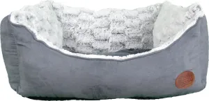 Snug & Cosy Novara Rectangular Dog Bed Charcoal 30"