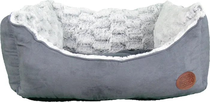 Snug & Cosy Novara Rectangular Dog Bed Charcoal 30"