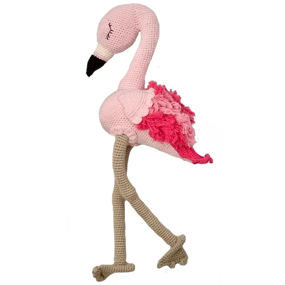 Stuffed Crocheted Flamingo