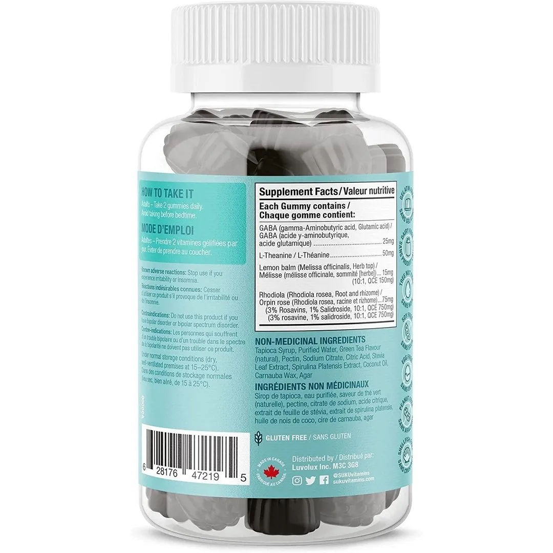 Suku - buh bye stress 
/ zenful match decaf - 60 gummies