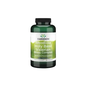 Swanson Rhodiola   Holy Basil   Valerian Stress Complex, 180 capsules