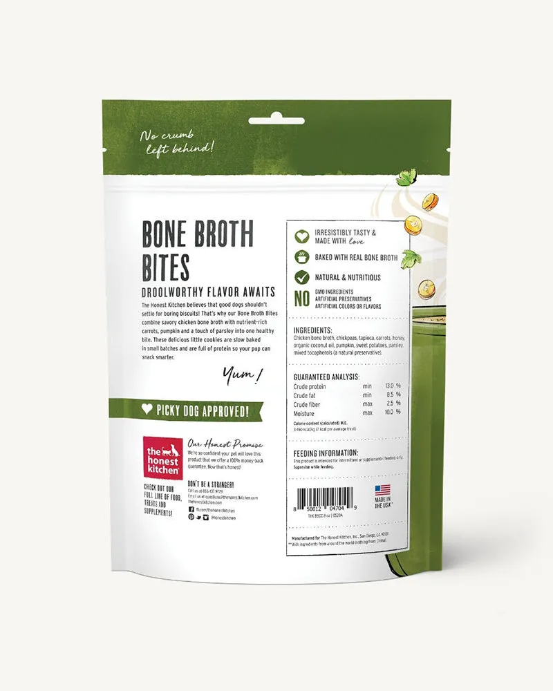 The Honest Kitchen Bone Broth Bites - Chicken & Carrots Dog Treats 8oz