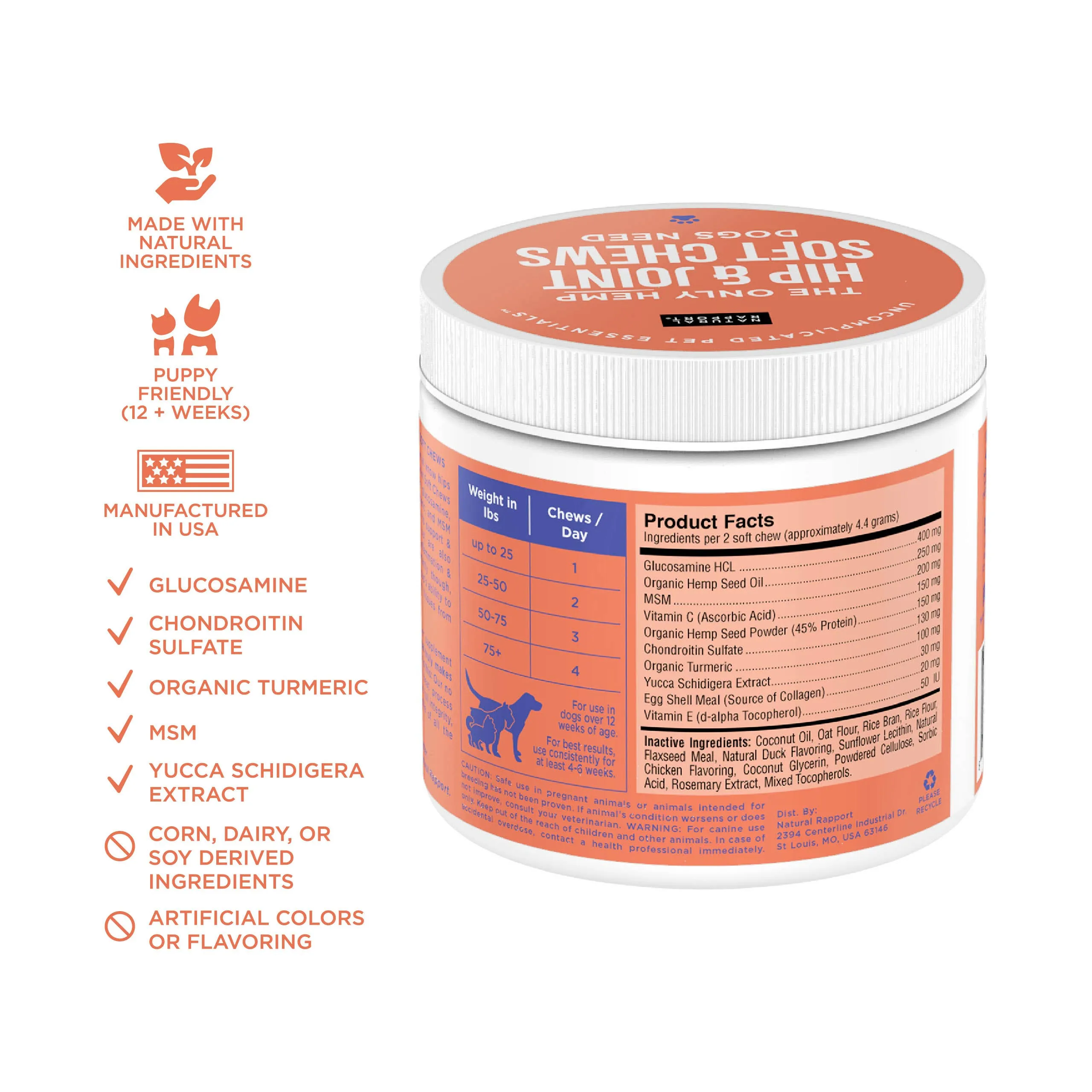 The Only Hip & Joint Soft Chews Dogs Need: 120 count jar