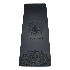 Yoga World Mandala PU Yoga Mat - Non-Slip Surface & Anti-Skid TPE Underside